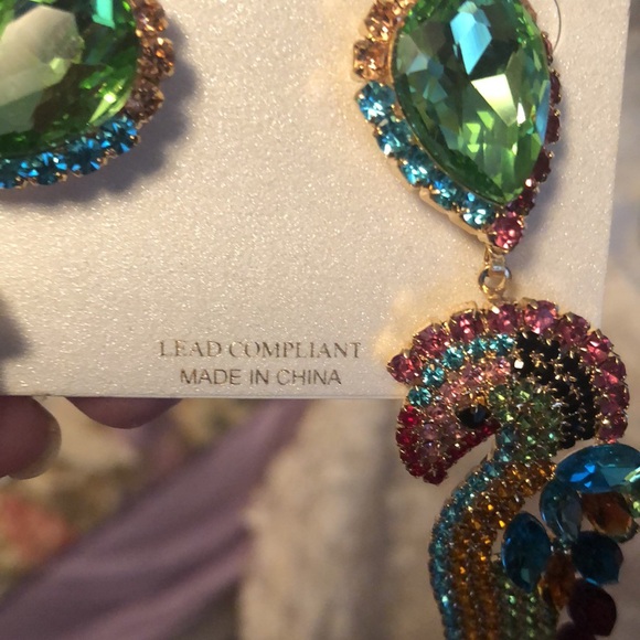 NEW Stunning Crystal Natasha Long Dangling Rhinestone Earrings - Picture 4 of 17